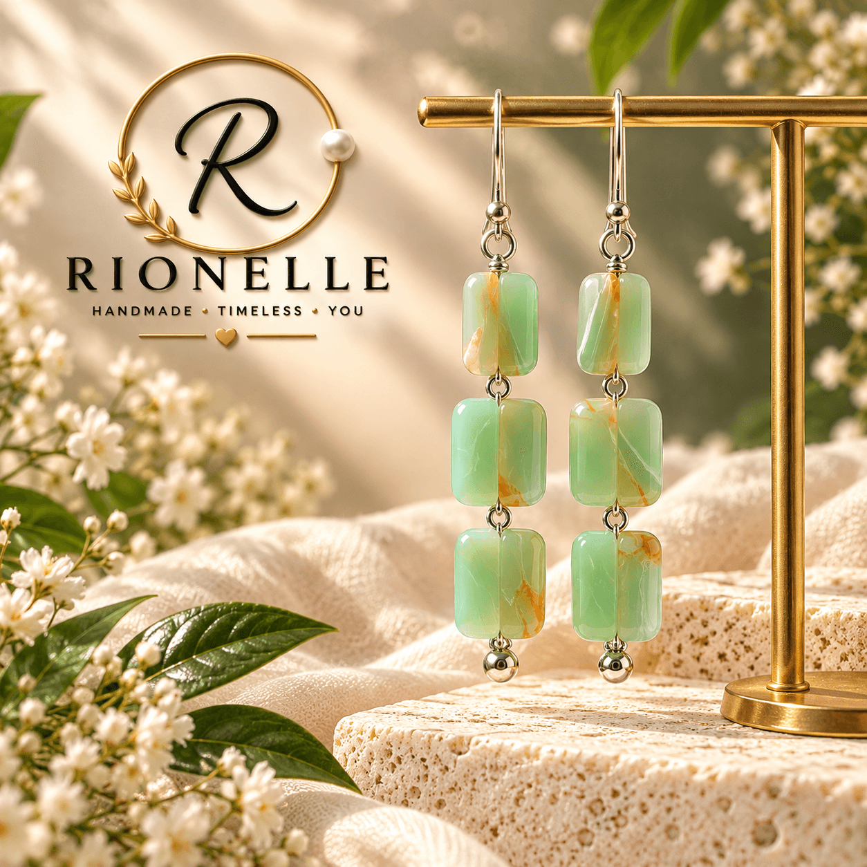 Minted Jade Earrings